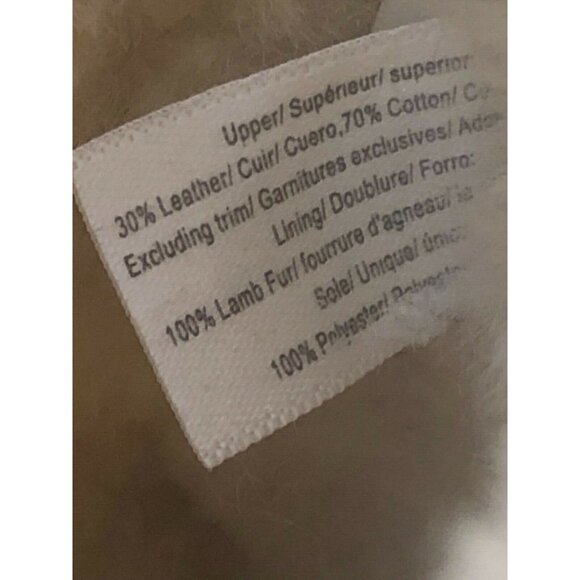 lamb fur lined woven booties sz 6‎ lama print boho suede bottom leather trim - Picture 10 of 11